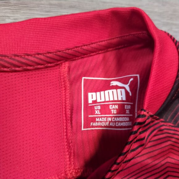 Puma Men's Size XL AC Milan Training Jersey 2018/2019 Red Black Soccer Football - Picture 2 of 9
